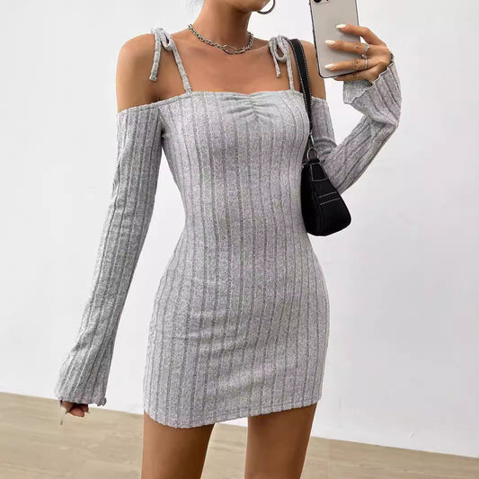 Women Clothing Adult Lady like Woman Lightly Mature Strap Sling Dress