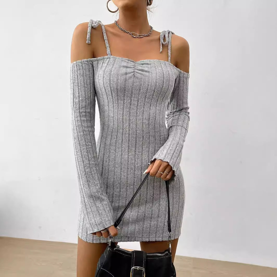 Women Clothing Adult Lady like Woman Lightly Mature Strap Sling Dress