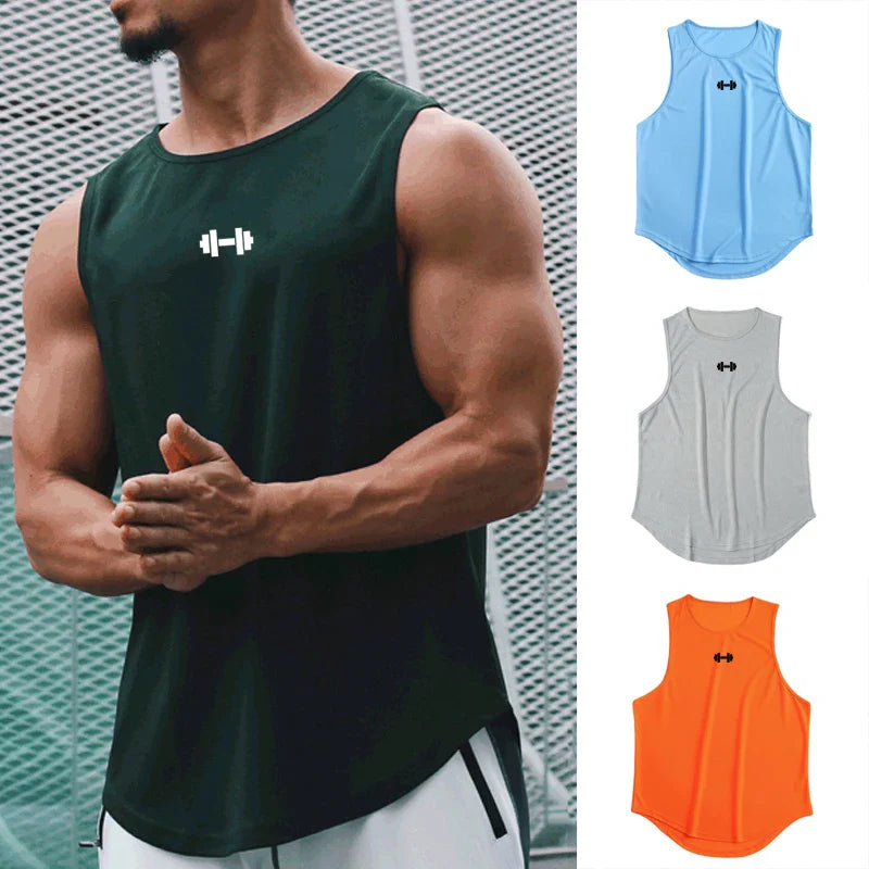 Summer Men's Gym Tank Top Fitness Training
