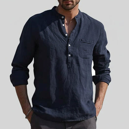 Men's Casual Button Down Shirts Long Sleeve Tops