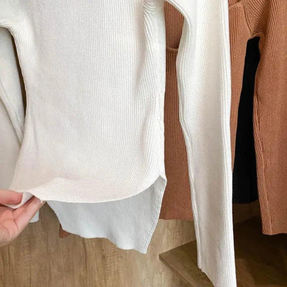 Trendy Square Collar Long Sleeve Woman's