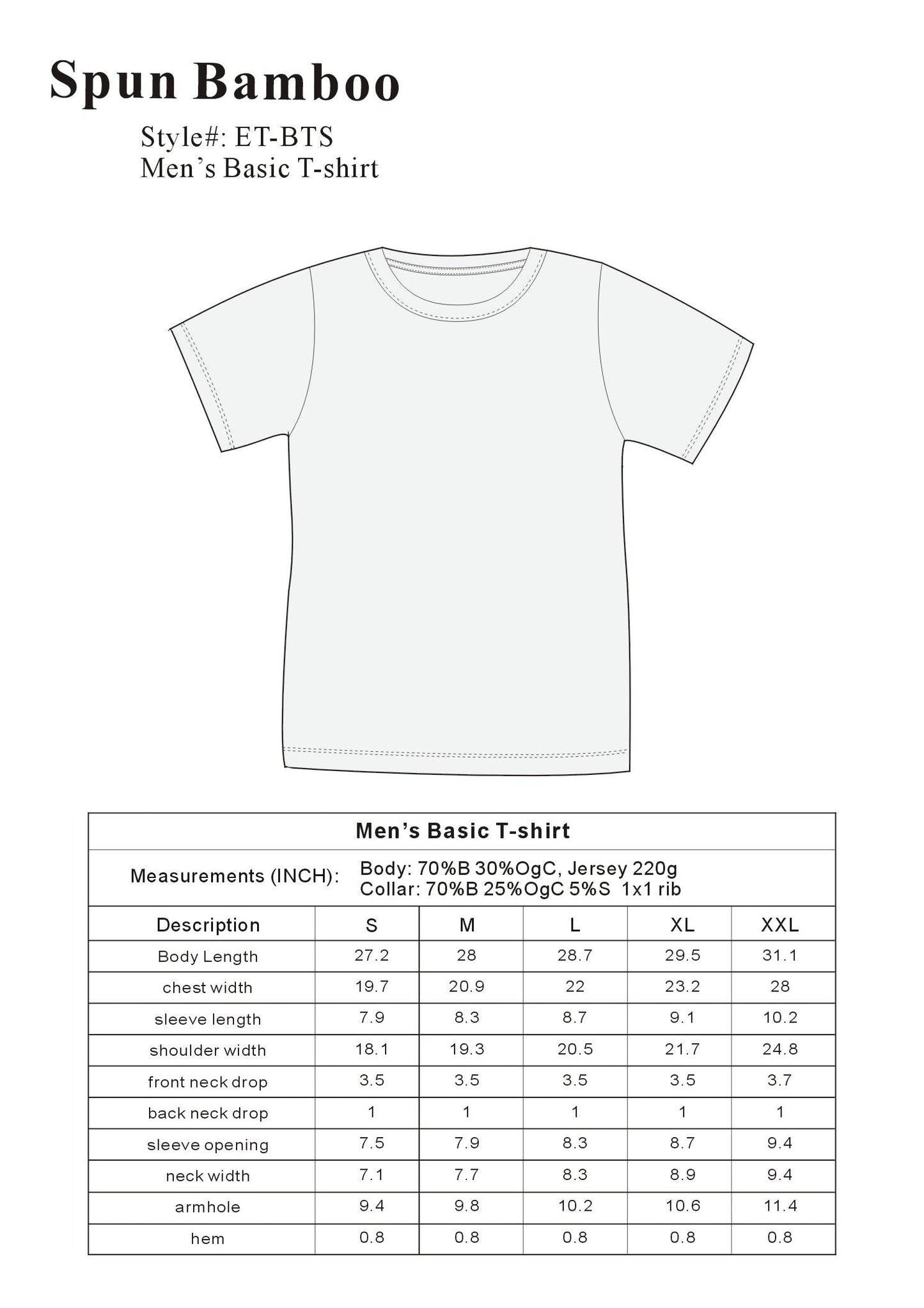 Cotton Short Sleeve T-Shirt - Classic Cut